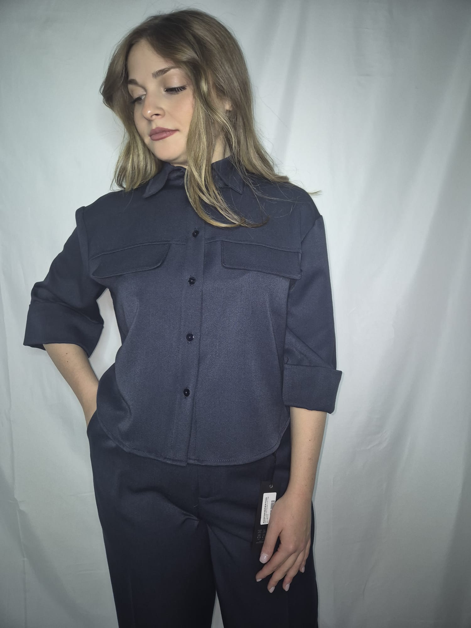 Camicia corta con risvolti Ohana