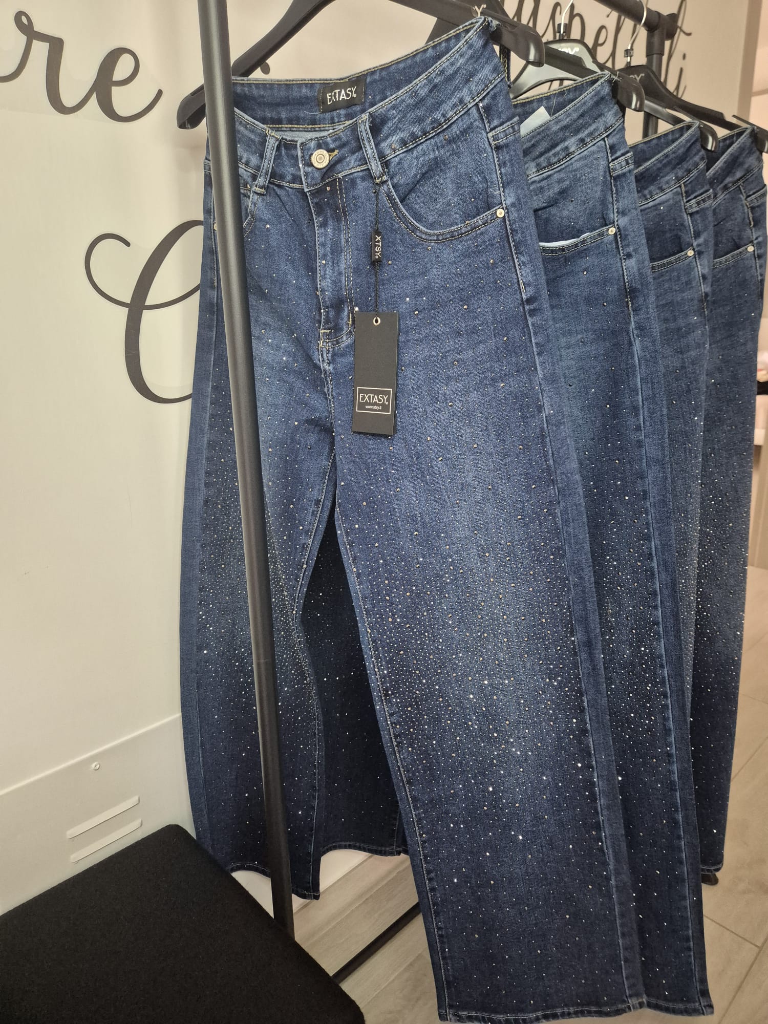 Jeans Palazzo con strass