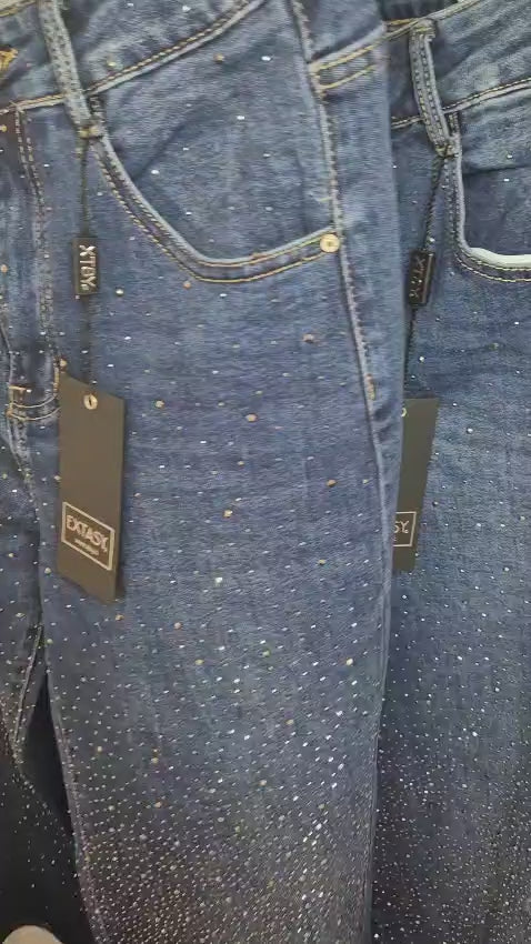 Jeans Palazzo con strass