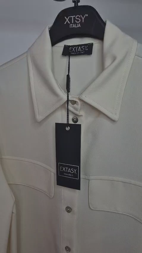Camicia corta con risvolti Ohana